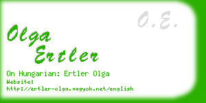 olga ertler business card